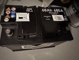 Autobatterie Audi VW AGM 68Ah 680A 2024 gut zustand 100%