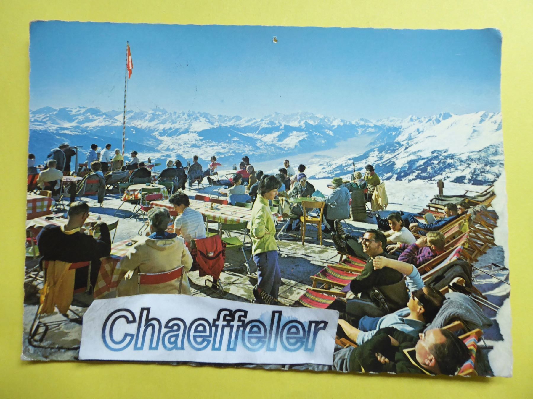 Cartoline postali: 1962 Rest. Bella-Lui. Crans s/Sierre – Difettoso da Zürich venduto da Chaeffeler