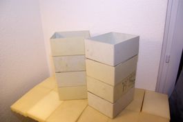 8x Kunststoff Box/Kiste, grau