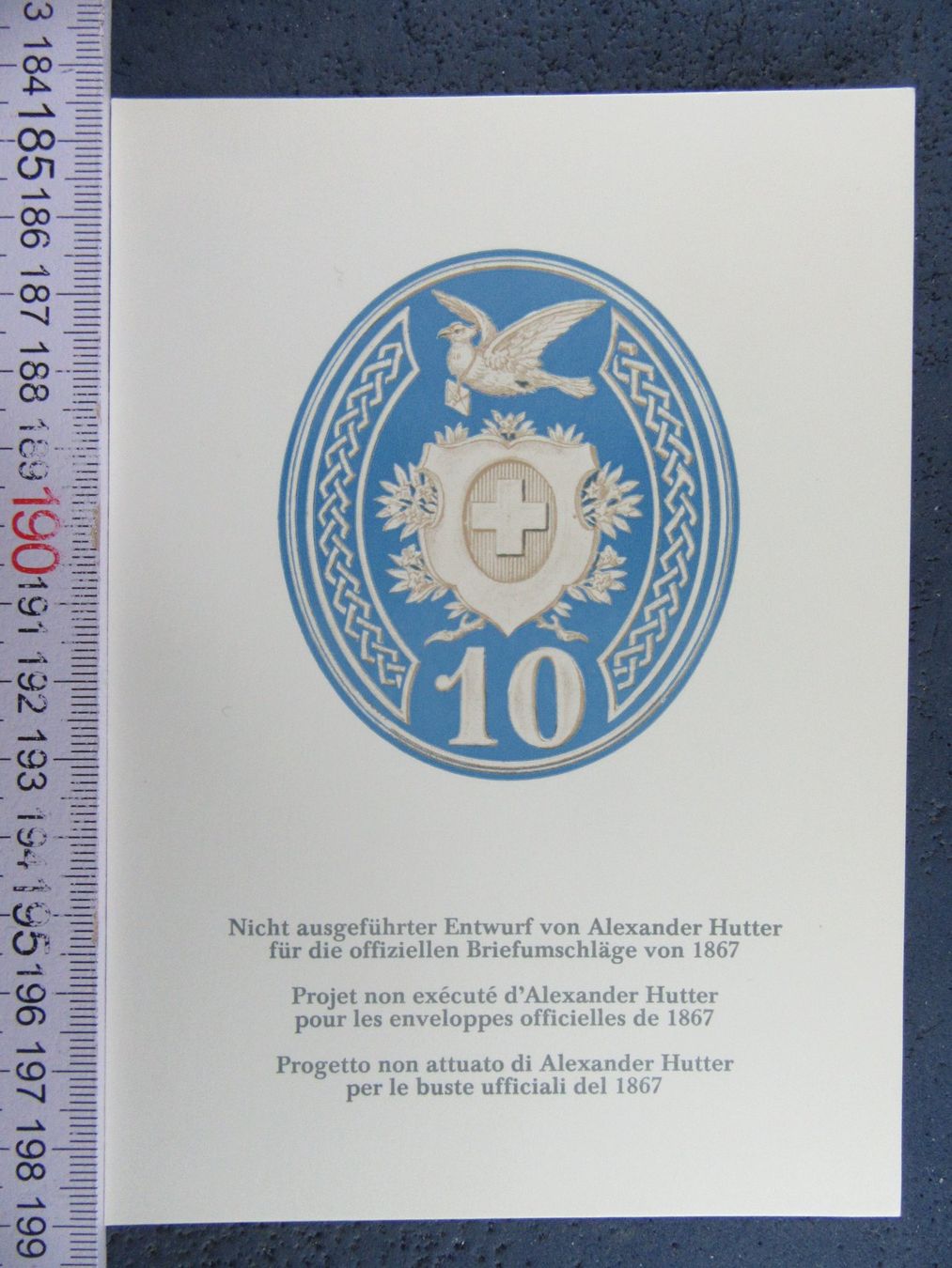 Cartoline postali: BASLER-TAUBE 1867 ENTWURF HUTTER PTT BILDPOST-AK BS – Usato da Ettingen venduto da Hausi4711