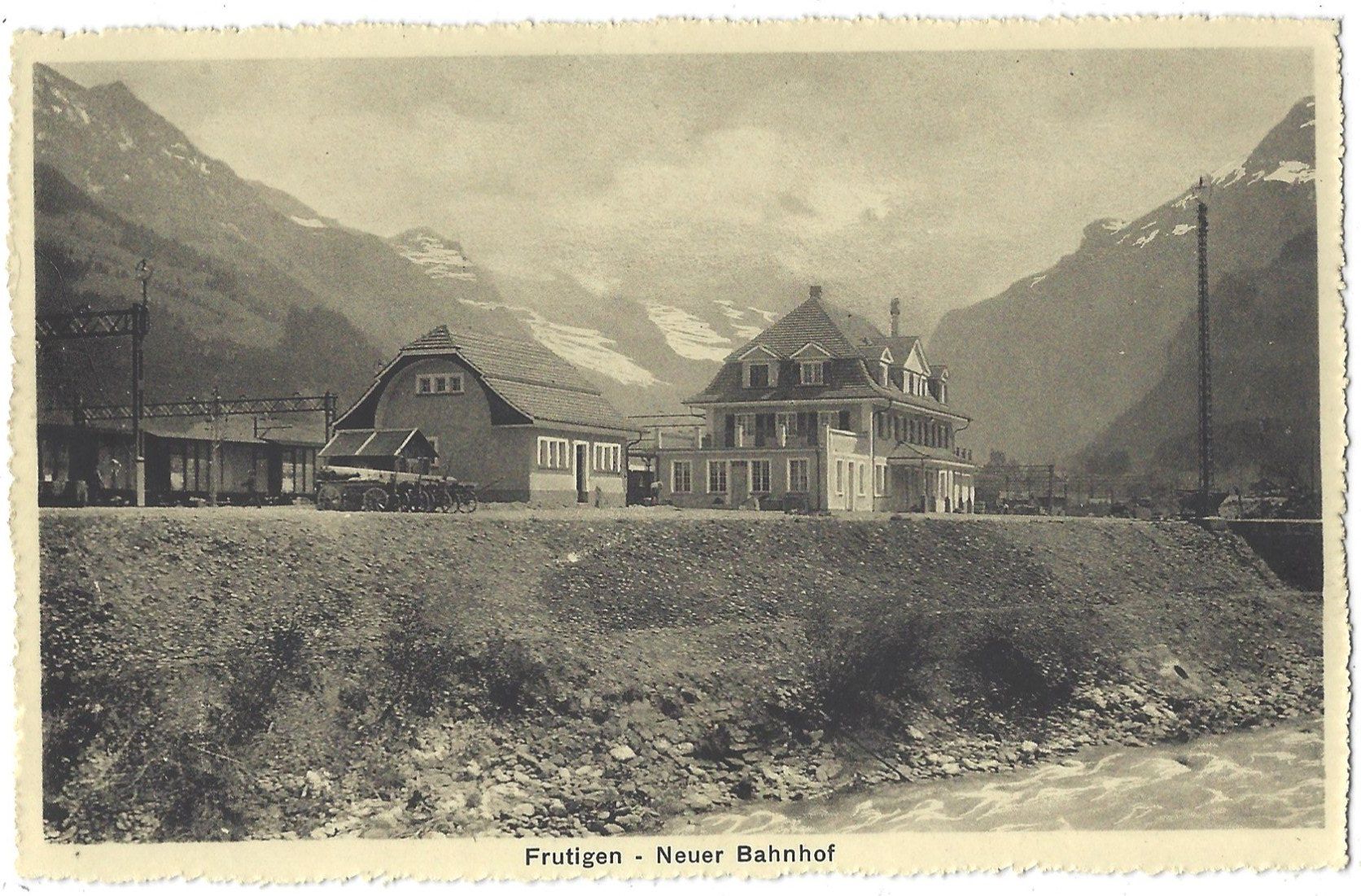 Ansichtskarten: Frutigen  -  Neuer  Bahnhof – Gebraucht aus Bütschwil von Jackson1A