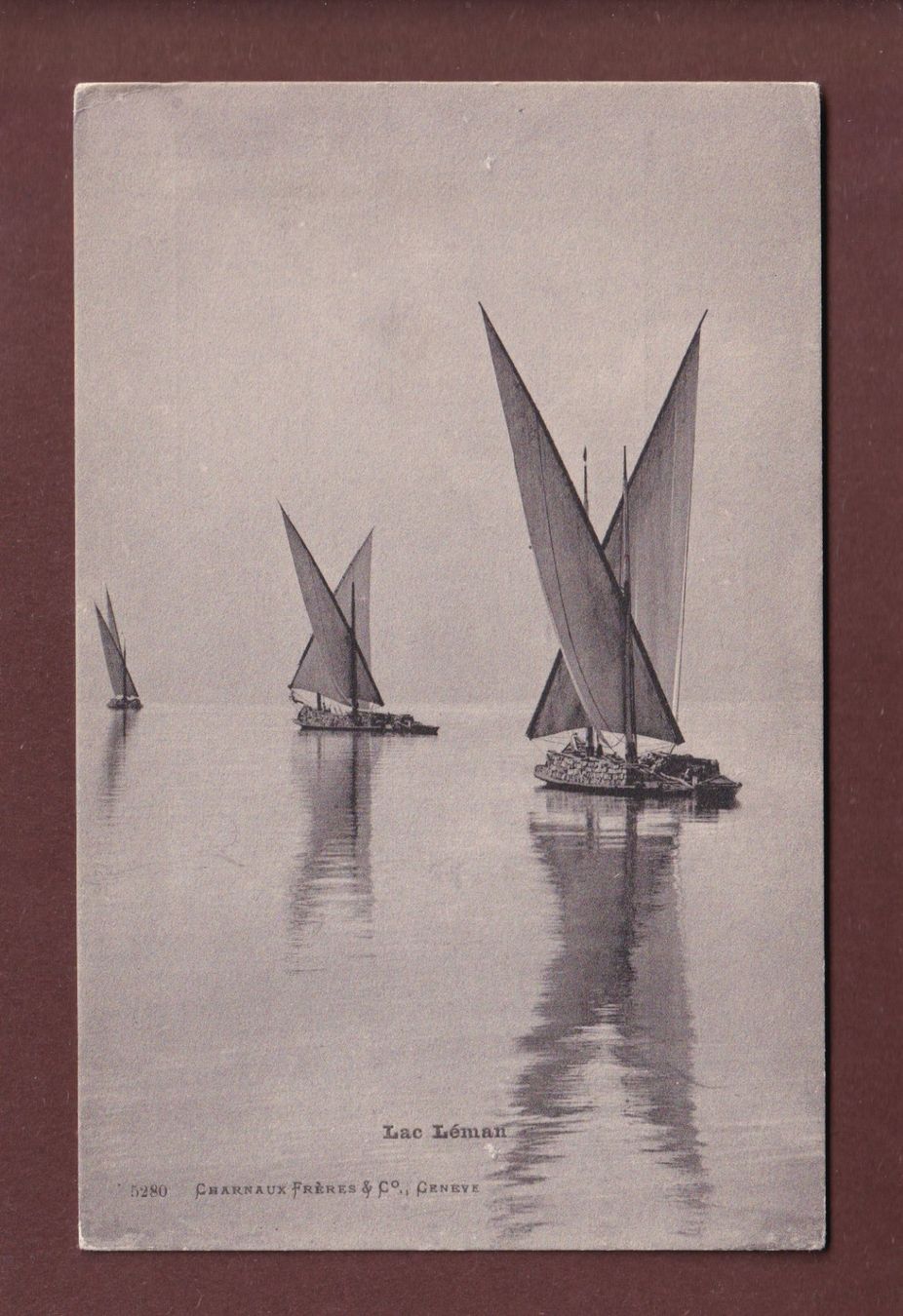Cartoline postali: BARQUES DU LEMAN – Usato da Pully venduto da nicecards-shop