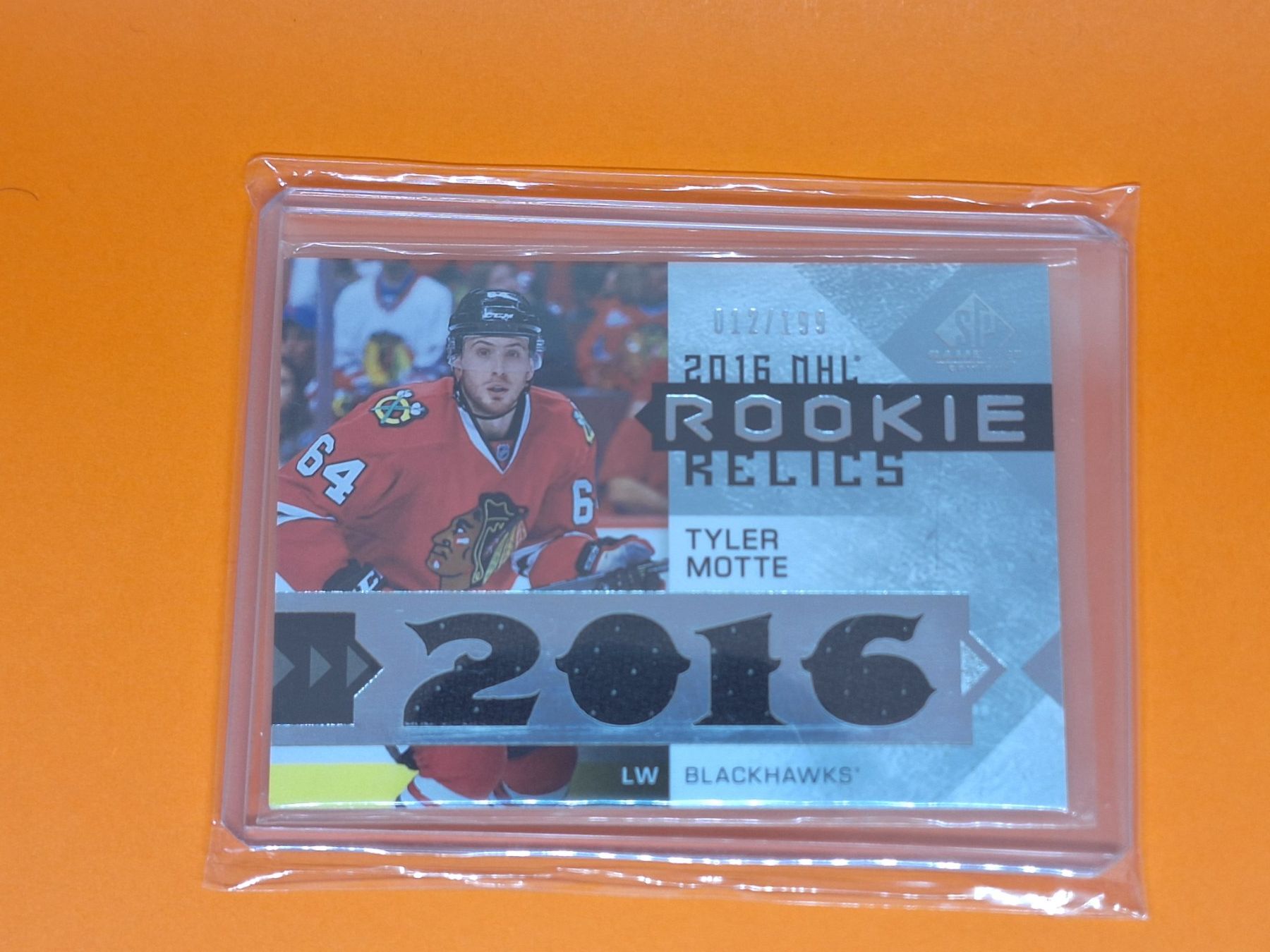 Tyler Motte Rookie Card Relics 2016 NHL Blackhawks /199 (Nuovo (secondo ...