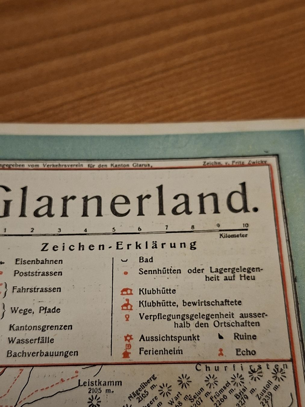 Cartine & Atlanti: Glarnerland Exkursionskarte 1912 – Usato da Ganterschwil venduto da HeidiuPeter 5