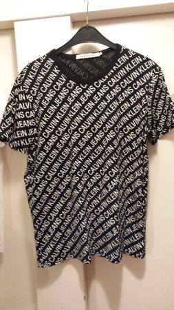 👕 Calvin Klein Jeans Herren T-Shirt Schwarz Logo-Muster XL