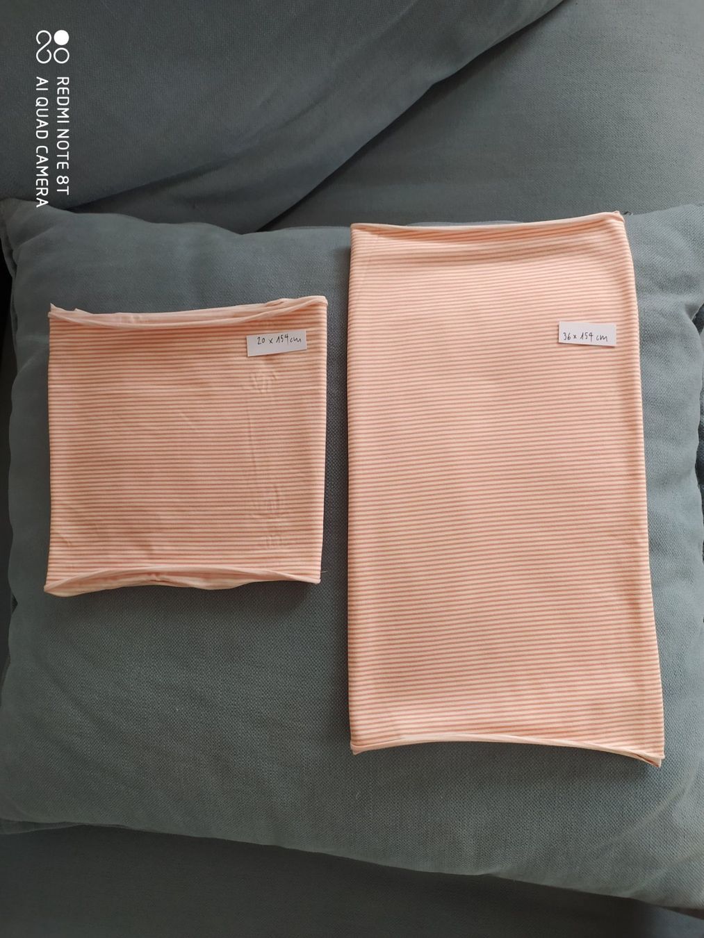 Tessuti: Stoff Jersey Baumwolle orange / weiss gestreift – Nuovo (secondo la descrizione) da Elgg venduto da Flurinal 2