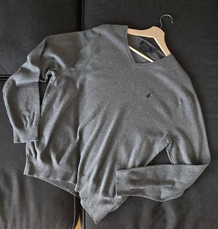 Polo Ralph Lauren Pullover L Grau Pima Cotton