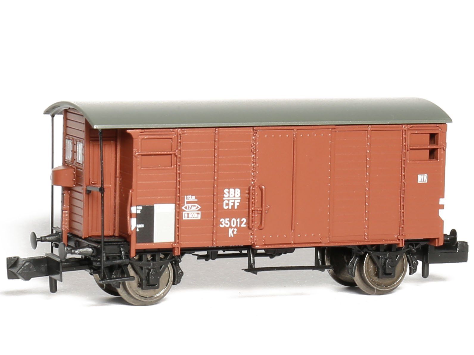 Brawa Modellini di ferrovie: Brawa 67851 SBB-CFF Güterwagen K2 35012 – Nuovo e nell'imballaggio originale da Derendingen venduto da FischertraiNs