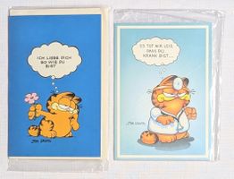 Vintage 70er Garfield Grußkarten - Postkarten - Jim Davis