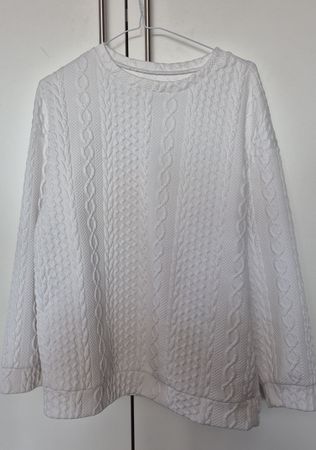 Weisser Strickpullover Grösse S