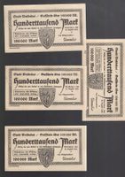 Germany Waldshut noten 4 stück TOP grading AU+