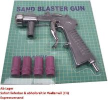 07009 - Sandstrahlpistole mit 4 Düsen Pistole Sandstrahl