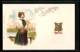 Litho Schaffhausen, Schweizerin in Trach