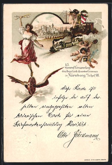 Ganzsachen: Litho Nürnberg, 13. General-Versammlung – Gebraucht aus Berlin von bartko-reher