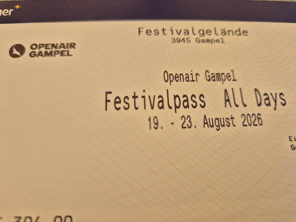 Biglietti: 2 x 5 Tagespass Openair Gampel – Usato da marly venduto da Leg_chipie21