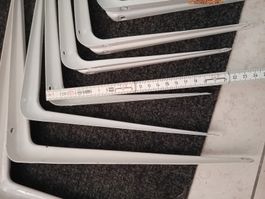 Regalwinkel Weiss 11 Stk. diverse Grössen aus Metall 
