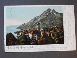 Alte AK von  Gersau u. Gersaerstock