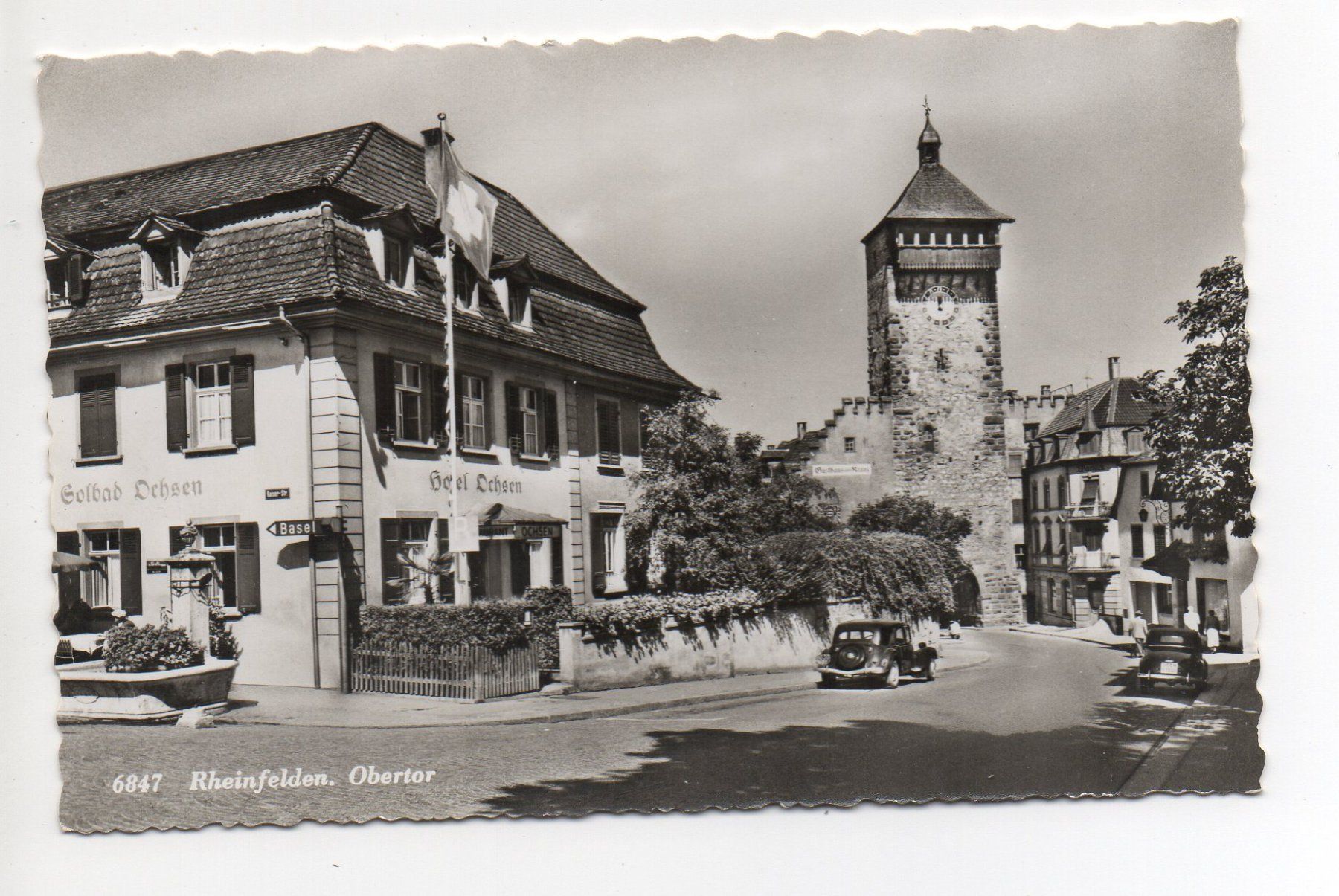Cartoline postali: RHEINFELDEN Obertor Solbad Ochsen - Auto – Nuovo (secondo la descrizione) da Jona venduto da philajona