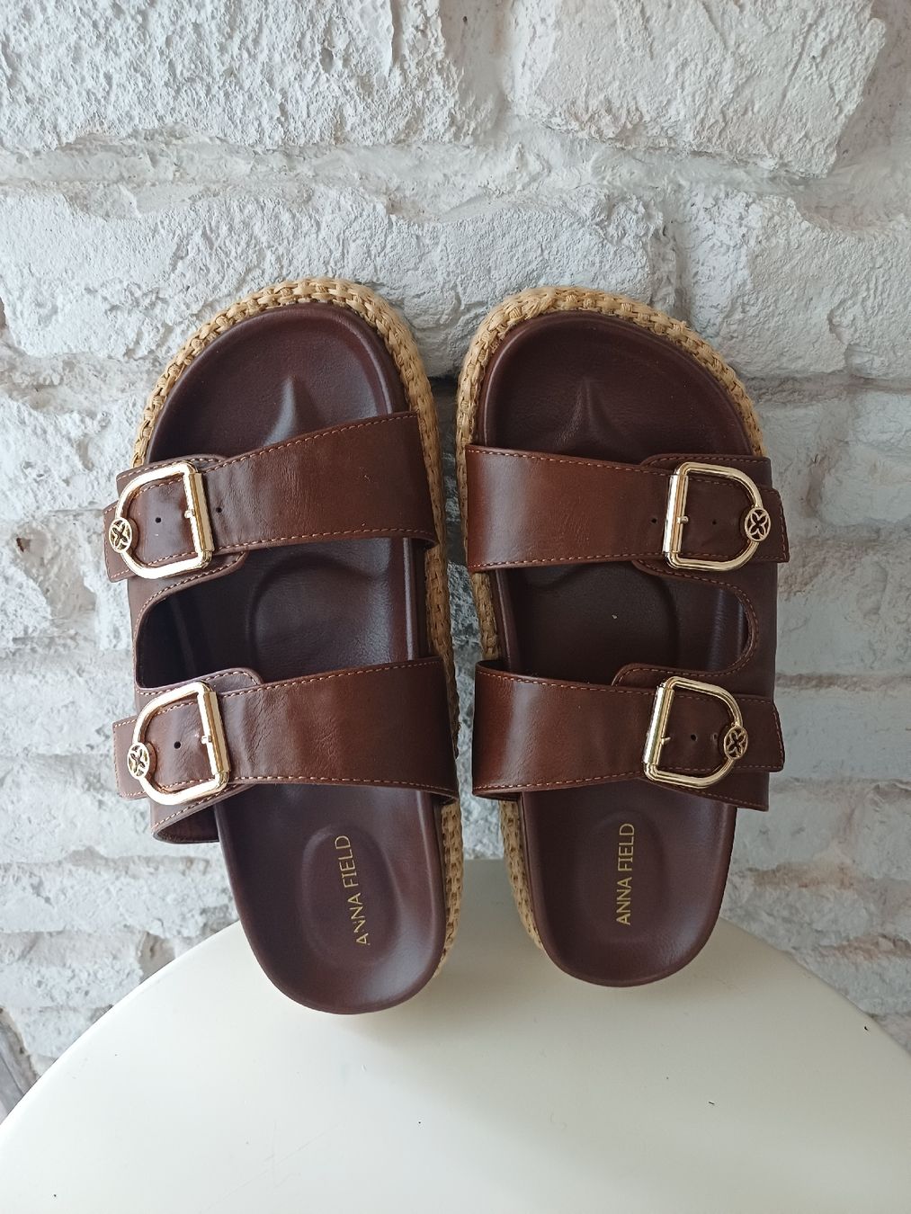 Anna Field Scarpe da donna: Anna Field Pantoletten flach braun Grösse 38  – Nuovo (secondo la descrizione) da Därligen venduto da Musle73