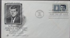 Ersttagsbrief USA 1964 zum Gedenken an John F. Kennedy