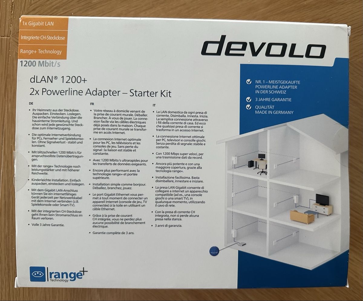 Devolo Laufwerke & Adapter: Devolo Powerline LAN Set bis 1200Mbit/s – Gebraucht aus Winterthur von Doitself 2