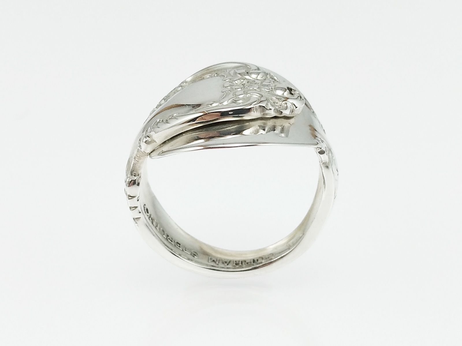 Anelli: kleiner Silber Löffelring mit Blumen-Design im Jugendstil – Nuovo e nell'imballaggio originale da Meilen venduto da Byrd-bijoux 1