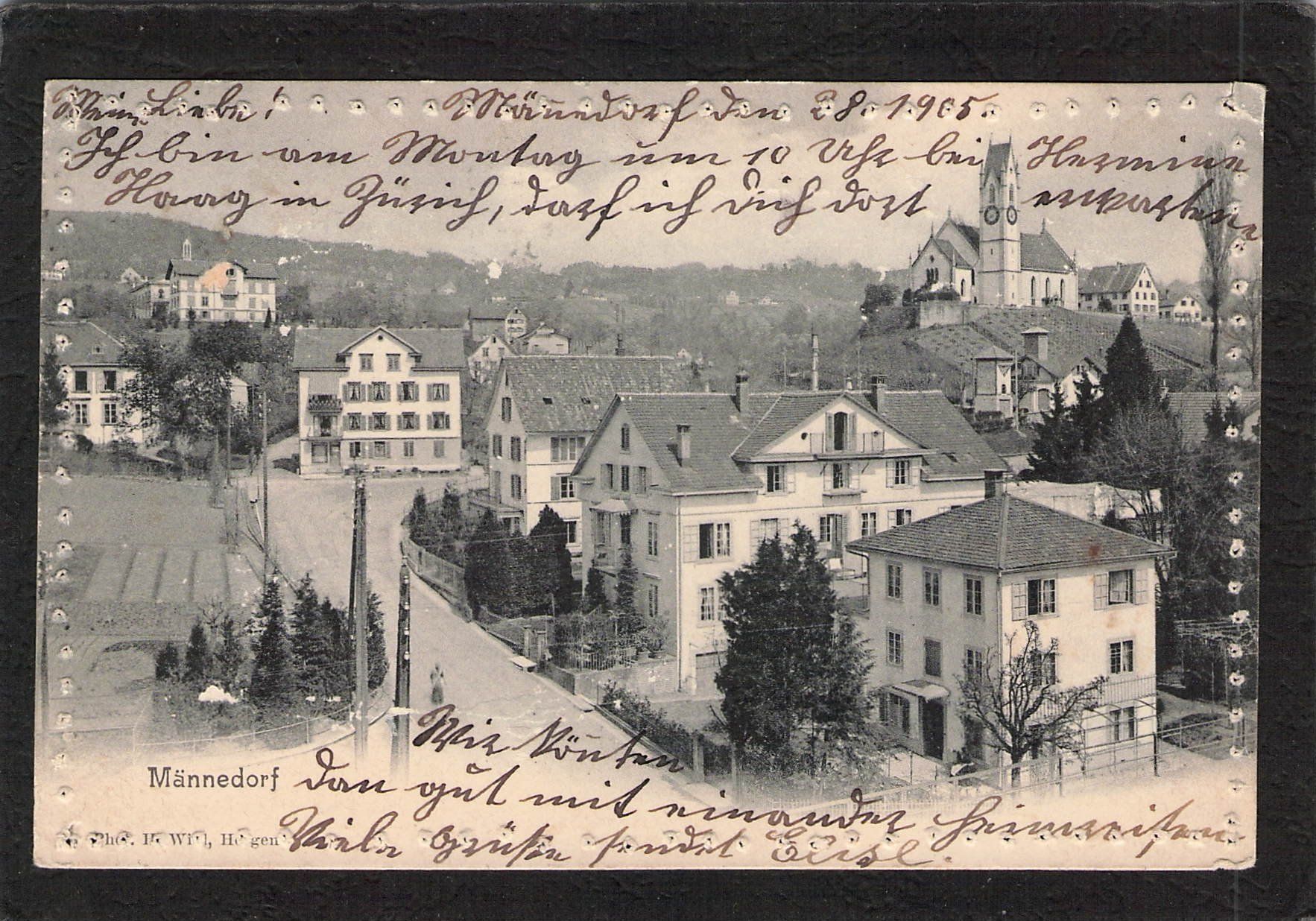 Ansichtskarten: Männedorf ZH , gel. 1905 – Gebraucht aus Reichenburg von Pipo-67
