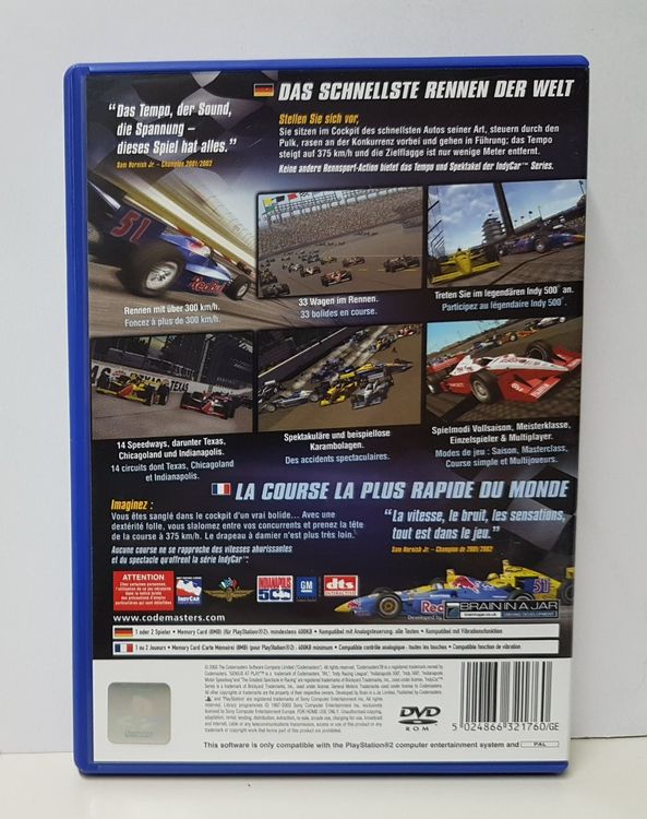 IndyCar Series das schnellste Rennen der Welt PS 2 (Gebraucht) in ...