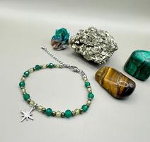 🌟 Handgefertigtes Armband aus Natursteinen 🌟