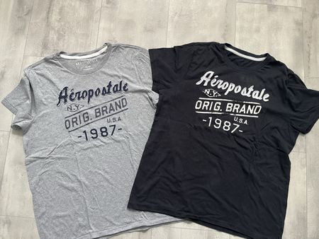 Aeropostale T-Shirts, Grau & Schwarz