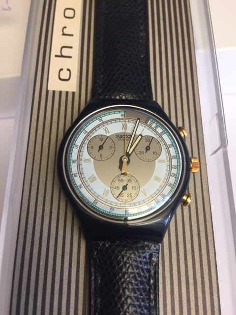 Orologi: SWATCH CHRONO SCB 109 COLOSSAL NEUVE ANNEE 1992 – Nuovo e nell'imballaggio originale da Epalinges venduto da Gtworld
