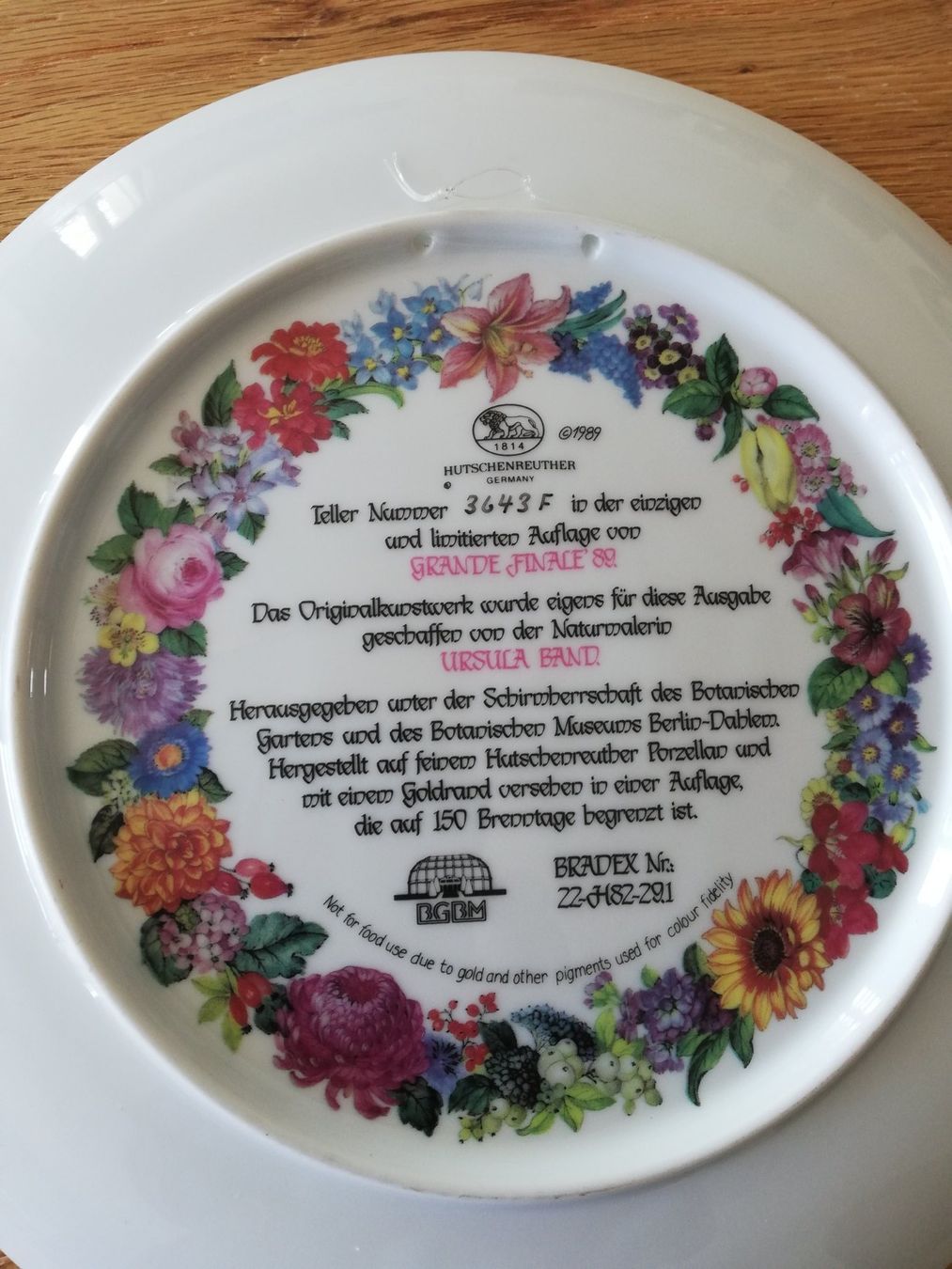 Teller: Sammlerteller Blumenmotiv – Gebraucht aus Untersiggenthal von Marlen59 1