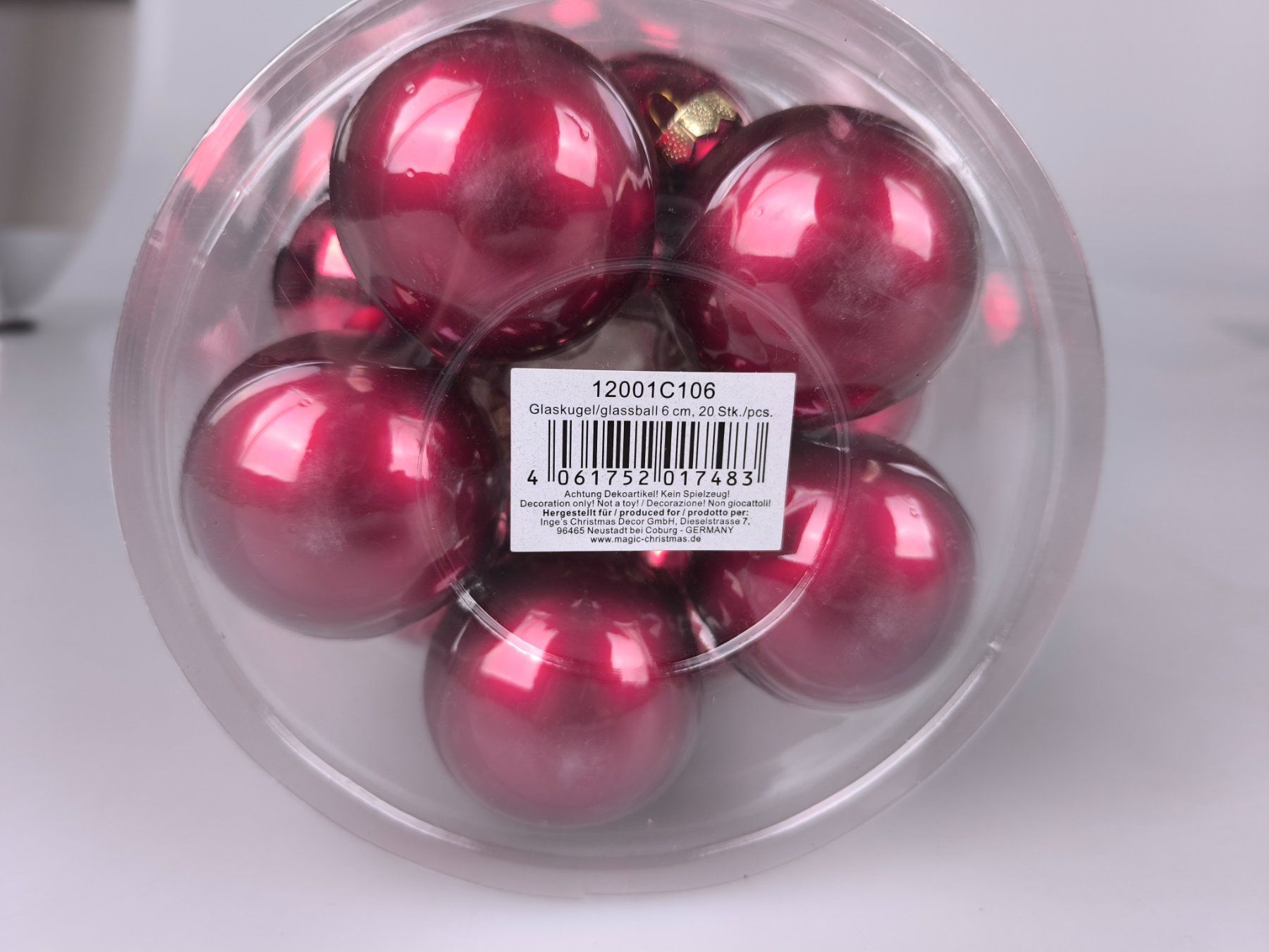 Alle Dekorationen: INGE-GLAS 20 Weihnachtskugeln Echtglas 6cm OVP – Neu und originalverpackt aus Rüti ZH von Restwert_Rueti_ZH 3