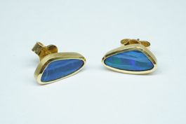 Ohrstecker 18k Gelbgold mit Opal