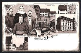 Litho Wörishofen, Hauptstrasse mit Gast