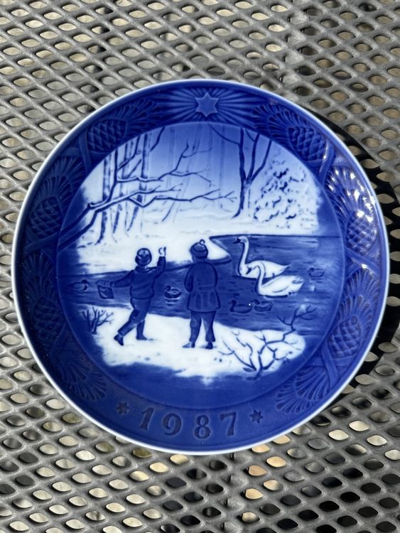Royal Copenhagen Weihnachtsteller 2019 - Blauer Porzellanteller 18 Cm Sammlerstück
