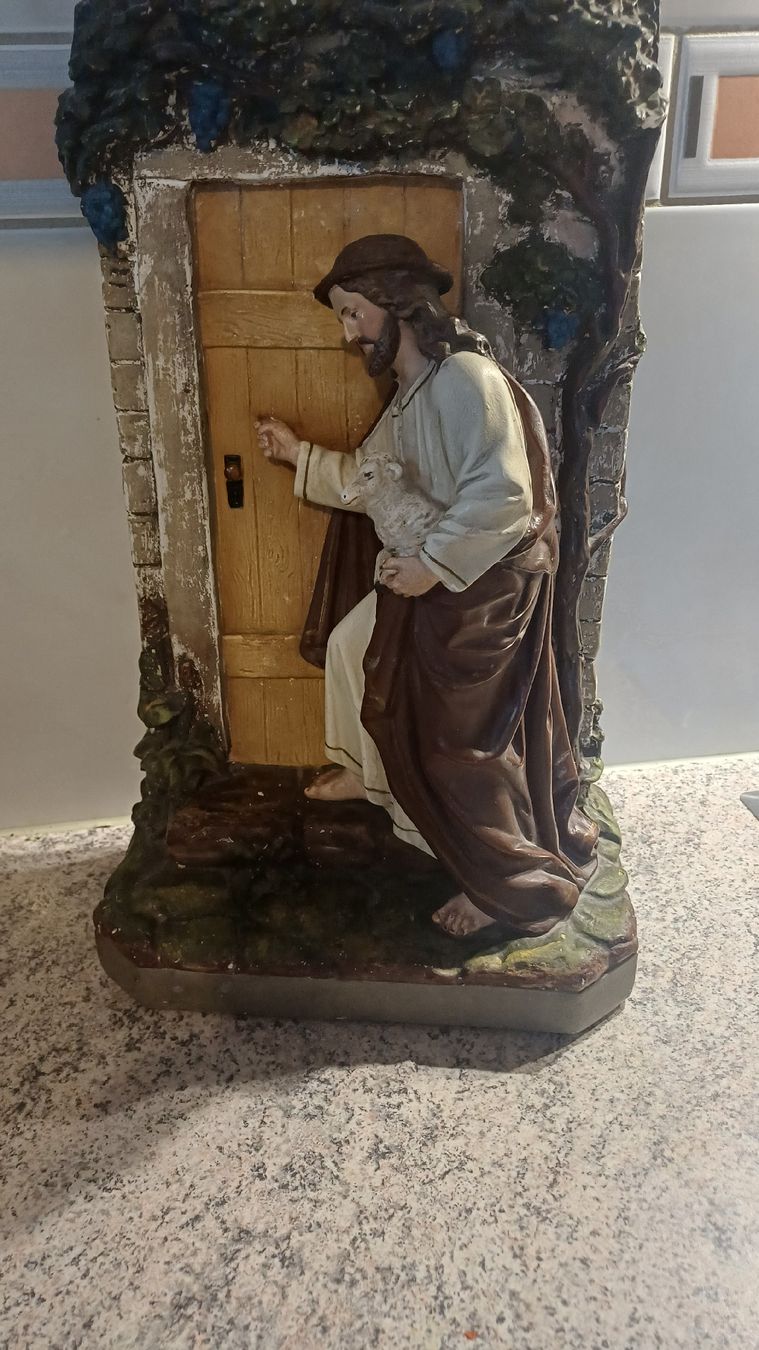 Statuette: Antike Jesus Figur mit Schaf – Usato da Flawil venduto da Naphtali