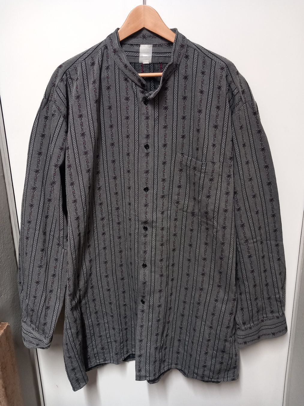 Camicie: Edelweisshemd langarm Gr.XXL, dunkelgrau – Usato da Gwatt (Thun) venduto da umwelt-brocki