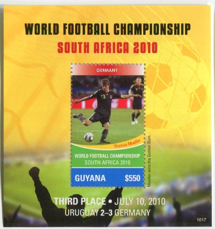Alle Briefmarken: Block "Fussball". Guyana. – Neu und originalverpackt aus Basel von Butsch5