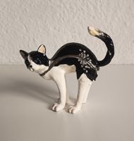 Katze- Schmuck-Pillen-Dose, lackiert, edel mit Strass 🐈‍⬛✨