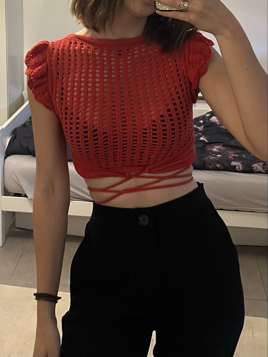 Tally Weijl Top: Haut en crochet taille M – Nuovo (secondo la descrizione) da Aigle venduto da sow_m7gm 4