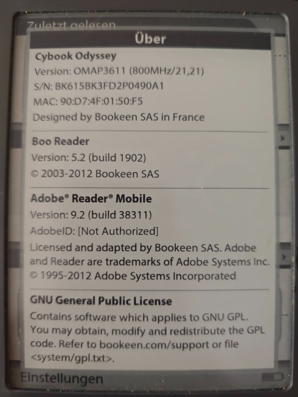 Tablettes PC: Cybook E-Reader inklusive roter Schutzhülle – D'occasion à Buochs par yokilain 3