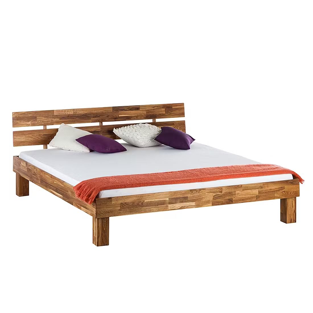 Letti: AresWOOD Solid Oak Bed 160×200 cm + Slatted Base – Usato da Horgen venduto da ole_yfv9