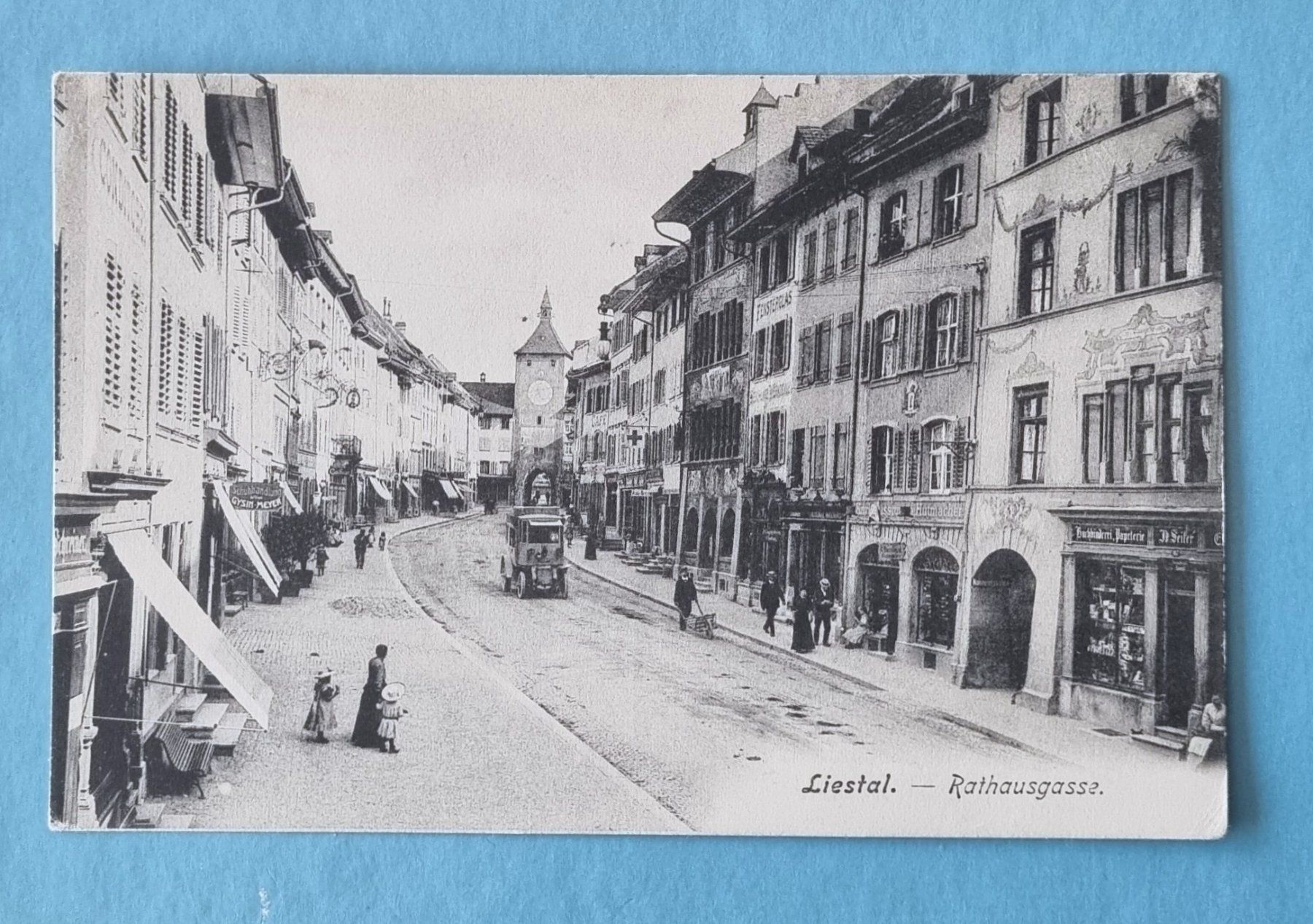 Ansichtskarten: Liestal - Rathausgasse - Post Auto - Bus – Gebraucht aus Rothrist von RROENK