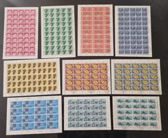 Lot mit 10 Originalbogen Schweiz, KP 230.--