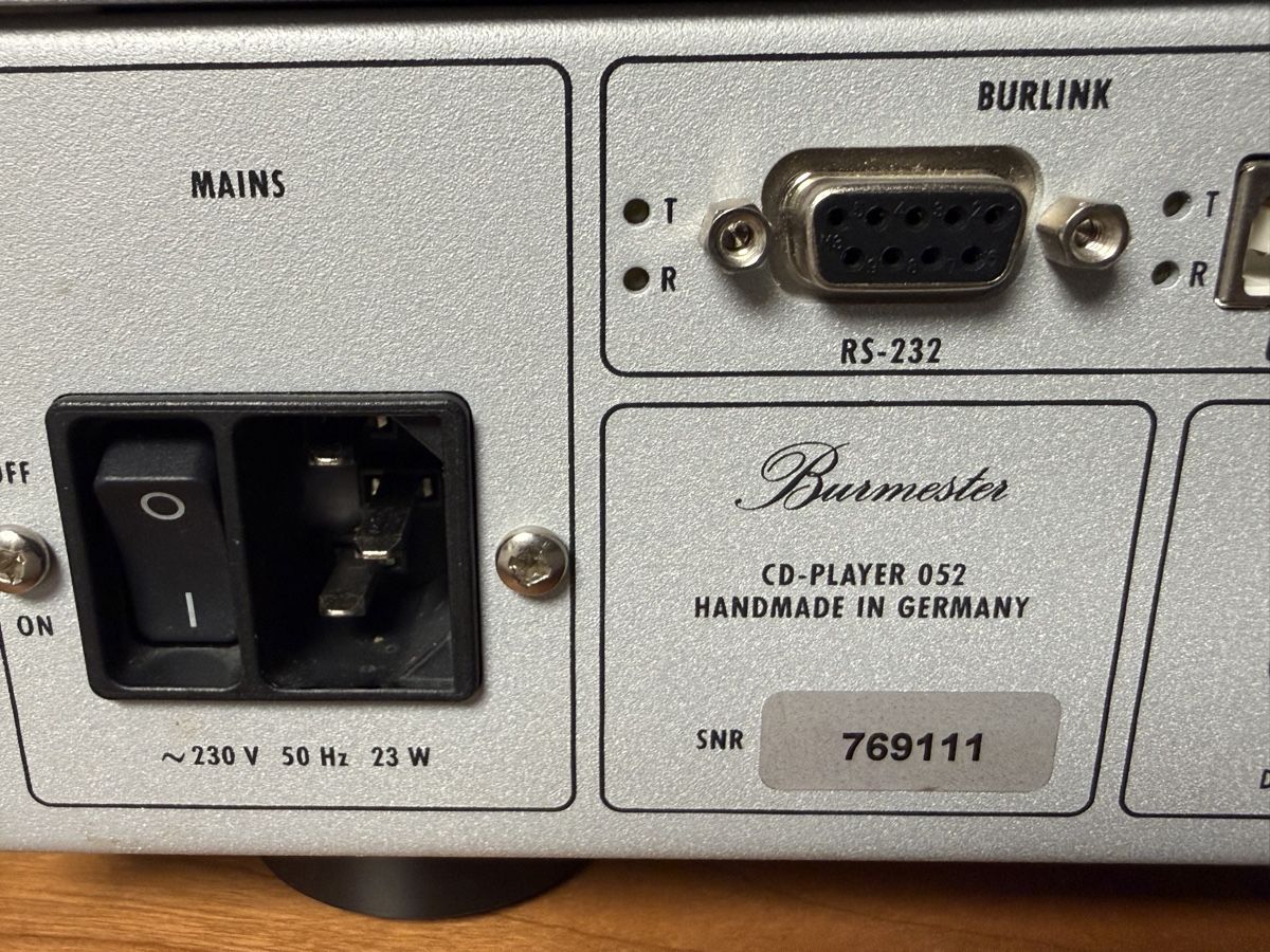 CD: Burmester 052 CD Player – Usato da dietlikon venduto da avspalinger 6
