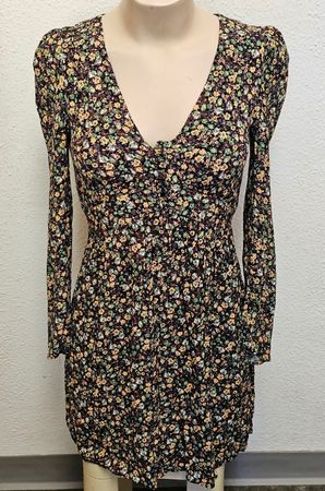 MNG Mango Damen Kleid Blumenprint Gr. XS