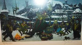 Kunst Lithografie Thyl Eisenmann limitiert sig