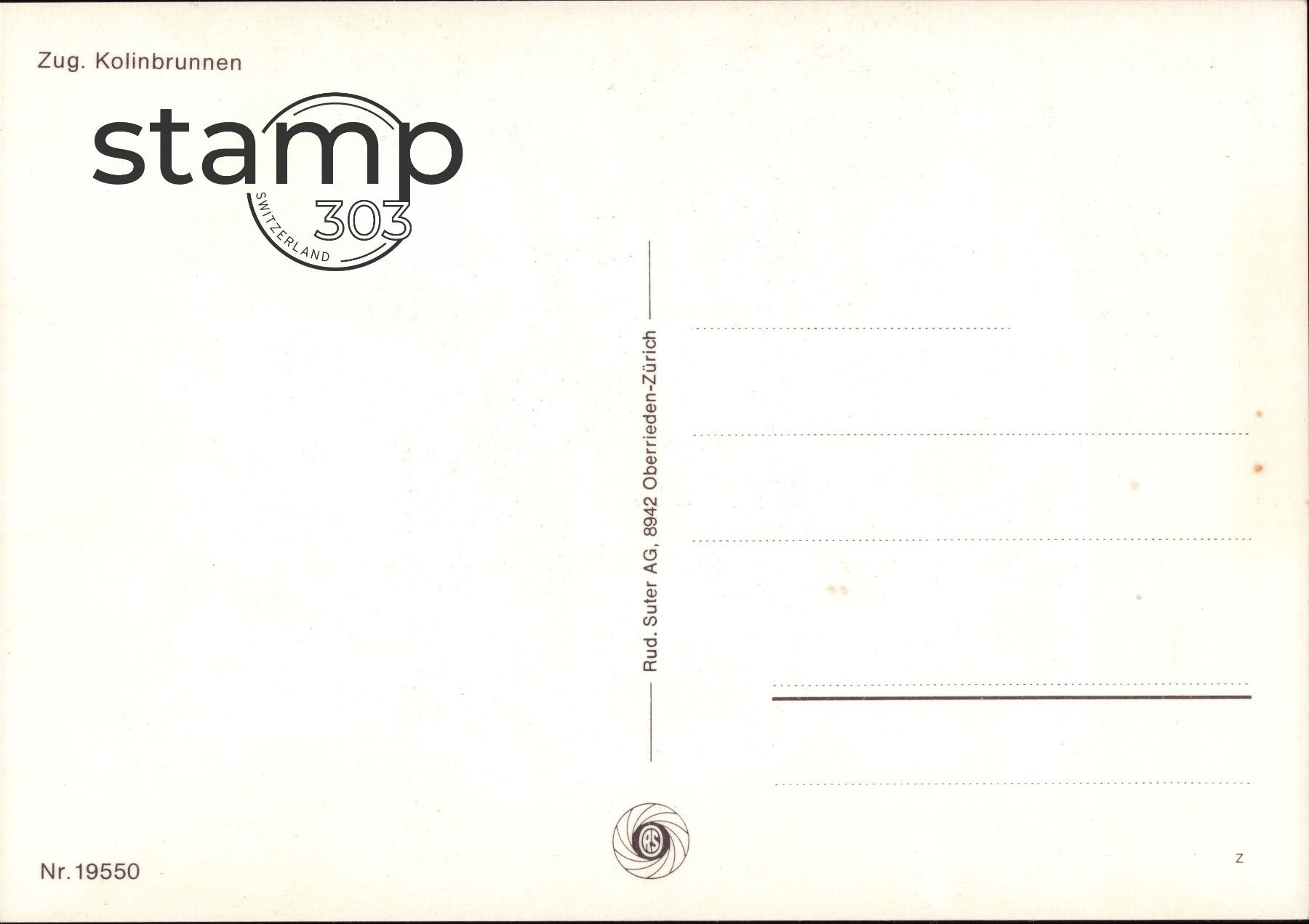 Cartoline postali: AK Zug - Kolinbrunnen – Usato da Eggersriet venduto da stamp303 1