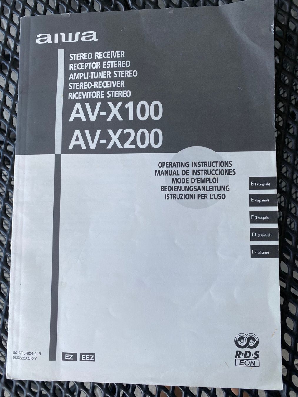 Aiwa Ricevitori: Aiwa AV-X100 Stereo Recevier – Usato da Bremgarten AG venduto da Baerli2